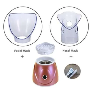 Hann Facial Steamer Professional Sinus Steam Inhaler Face Skin Moisturizer Facial Mask Sauna Spa Steamers with Aromatherapy Diffuser Humidifier Function (Pink)