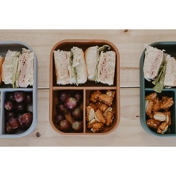 Stylish Dearest Grey Silicone Bento Box for All Ages