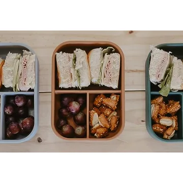 Stylish Dearest Grey Silicone Bento Box for All Ages