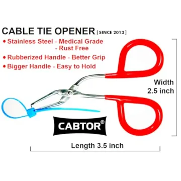 CABLE TIE OPENER : Let's UNLOCK ZIP TIE in 1 SECOND, so it can be REUSE many times | Pocket-sized & Stainless Steel