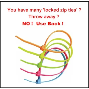 CABLE TIE OPENER : Let's UNLOCK ZIP TIE in 1 SECOND, so it can be REUSE many times | Pocket-sized & Stainless Steel
