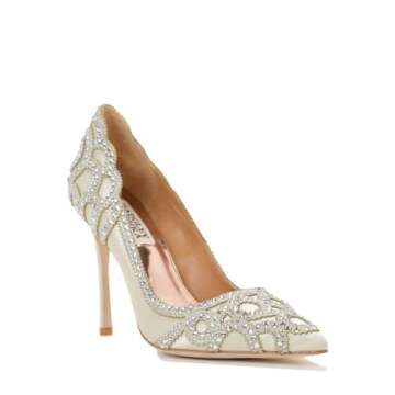 Badgley Mischka Women's Rouge Dress Pump, Ivory, 6.5 M US