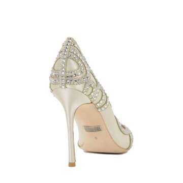 Badgley Mischka Women's Rouge Dress Pump, Ivory, 6.5 M US