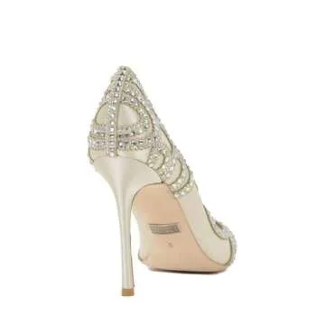 Badgley Mischka Women's Rouge Dress Pump, Ivory, 6.5 M US