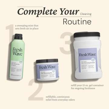 Fresh Wave Lavender Odor Removing Gel, 15 oz. | Odor Absorbers for Home | Safer Odor Relief | Natural Plant-Based Odor Eliminator | Every 15 oz. Lasts 30-60 Days | for Cooking, Trash & Pets