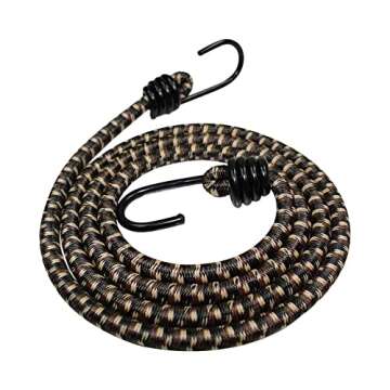 SGT KNOTS Marine Grade Bungee Cord with Hooks - Heavy Duty, Dacron Polyester Elastic Straps for Camp...
