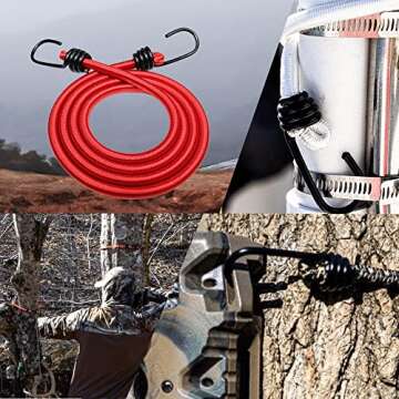 SGT KNOTS Heavy Duty Marine Grade Bungee Cord with Hooks