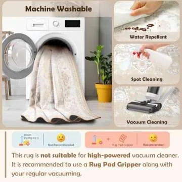 Stylish BESTSWEETIE 2x3 Washable Non-Slip Area Rug