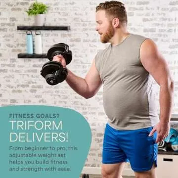 LifePro Adjustable Dumbbells Set/Single - 15lb 43lb 55lb 25 lb Dumbbell Sets with Rack - Quick Adjust, Secure Grip weights dumbbells set - Compact Hand Weights for Women/Men at Home Gym