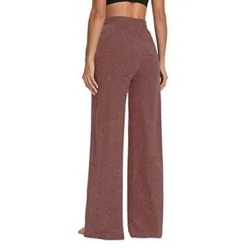 Sarin Mathews Womens Yoga Sweatpants Wide Leg Lounge Pajamas Pants Comfy Drawstring Workout Joggers Pants with Pockets Color 10 S