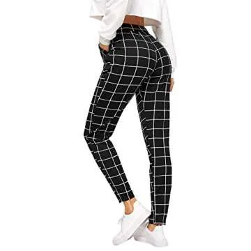 SweatyRocks Women's High Waist Skinny Leggings - Casual Stretchy Work Pants