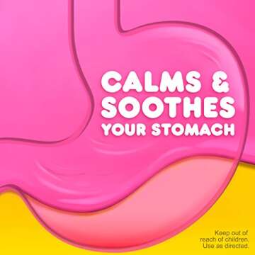 Pepto Bismol Pocket Chewable Tablets for Nausea, Heartburn, Indigestion, Upset Stomach, and Diarrhea - 5 Symptom Fast Relief, Cherry Flavor 24 ct