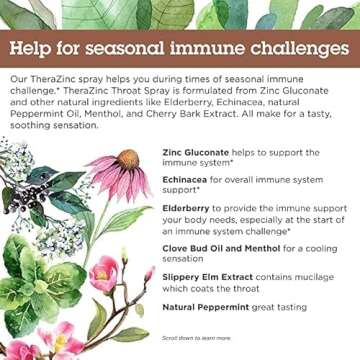 Quantum Health TheraZinc Oral Spray, Zinc Immune Support For Adults and Kids, Provides Throat Relief in a Soothing Liquid Zinc Spray, 4 Oz.