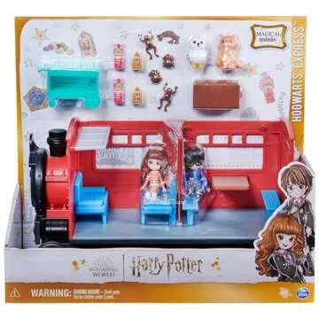 Wizarding World Harry Potter, Magical Minis Hogwarts Express Train Toy Playset with 2 Exclusive Figu...