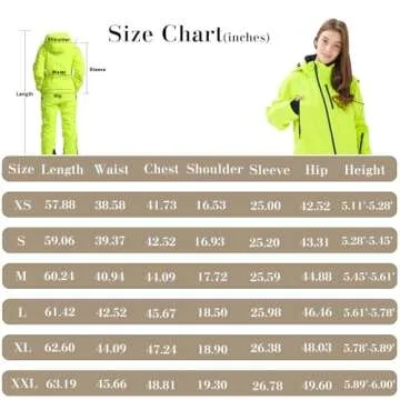 XUQNAGG Women's One Piece Ski Suits Windproof Jumpsuit Waterproof Warm Breathable Detachable Hood Snowsuit For Snow Sports(Yellow,L)