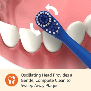 Amazon Basics Kids Battery Powered Toothbrush, 2 Count, 1 Pack (Previously Solimo)