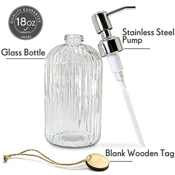 Elegant JASAI Glass Soap Dispenser for Every Space