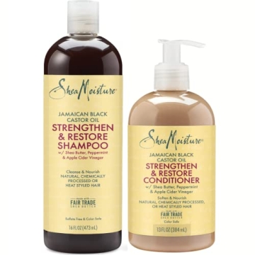 Shea Moisture Jamaican Black Castor Oil Shampoo & Conditioner Set - Sulfate-Free Treatment for Healt...