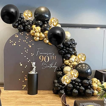Black Gold Balloons Garland Kit for All Occasions