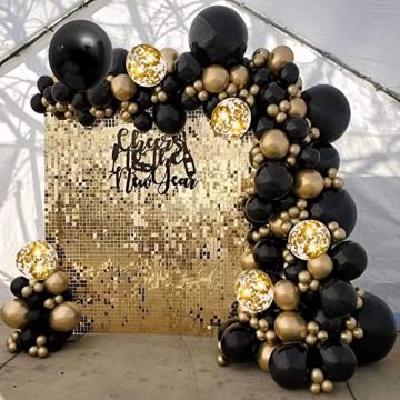 Black Gold Balloons Garland Kit for All Occasions