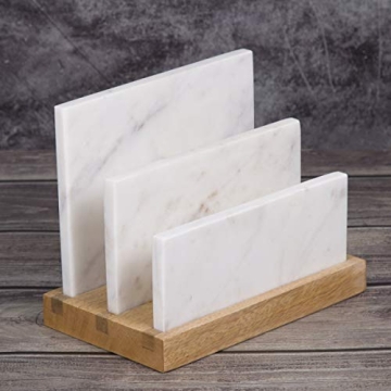 Creative Home Marble and Wood Document Sorter, Elegant Organizer