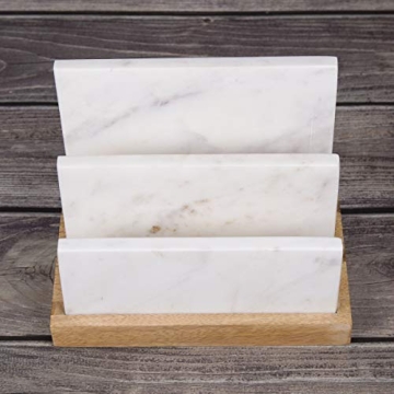 Creative Home Marble and Wood Document Sorter, Elegant Organizer