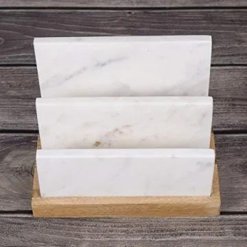 Creative Home Marble and Wood Document Sorter, Elegant Organizer