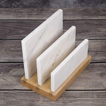 Creative Home Marble and Wood Document Sorter, Elegant Organizer