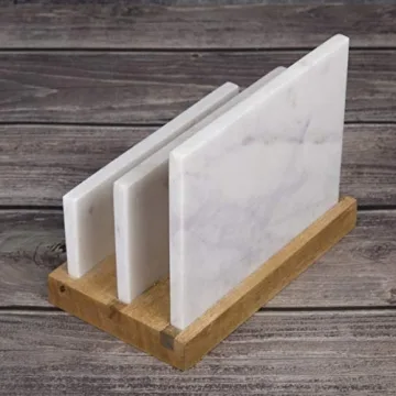 Creative Home Marble and Wood Document Sorter, Elegant Organizer