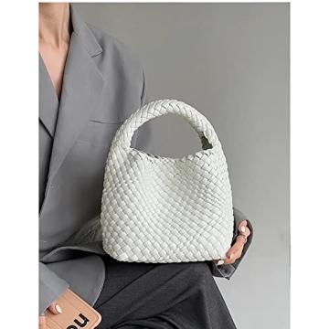 Woven Vegan Leather Handbag Women Stylish Sustainable