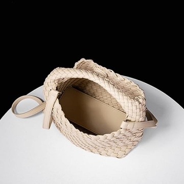 Woven Vegan Leather Handbag Women Stylish Sustainable