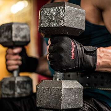 Harbinger Pro Weightlifting Gloves with Wrist Wraps