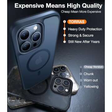 TORRAS Magnetic Guardian Designed for iPhone 14 Pro Max Case [Military Grade Drop Tested] [Compatibl...