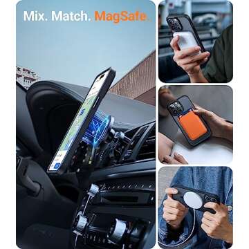 TORRAS Magnetic Guardian Designed for iPhone 14 Pro Max Case [Military Grade Drop Tested] [Compatible with MagSafe] Slim Translucent Matte Case for 14 Pro Max iPhone Case 6.7", Mystic Black