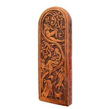 Dryad Design Maid, Mother, Crone Wall Plaque - Wiccan Pagan Home Decor - Wood Finish