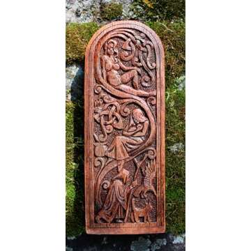 Dryad Design Maid, Mother, Crone Wall Plaque - Wiccan Pagan Home Decor - Wood Finish