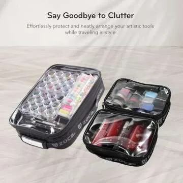 ZUCA Utility Pouch Combo Set - 1 Large & 2 Mini Utility Makeup Pouch - Durable, Spacious Cosmetic Storage Solution for Travel & Professional Use