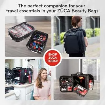 ZUCA Utility Pouch Combo Set - 1 Large & 2 Mini Utility Makeup Pouch - Durable, Spacious Cosmetic Storage Solution for Travel & Professional Use