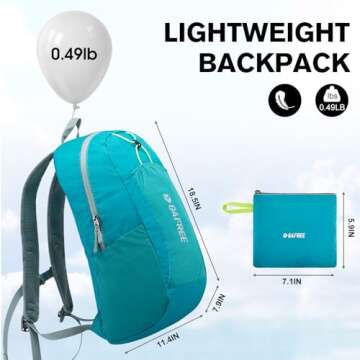 G4Free 24L Lightweight Packable Hiking Backpack Small Sport Travel Daypack Water Resistant for Women...