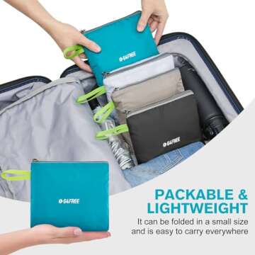 G4Free 24L Lightweight Packable Hiking Backpack Small Sport Travel Daypack Water Resistant for Women Men（Peacock Blue）