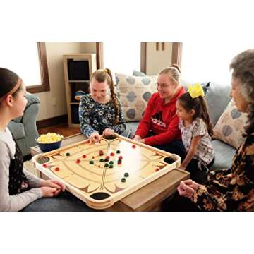 Carrom Board Game Set — Large Board Games for Adults & Children — Over 85 Board Games for Family...