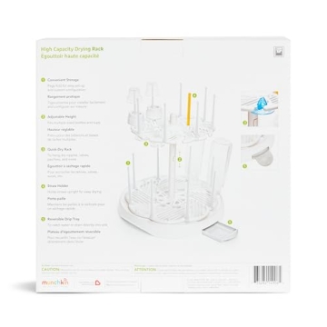Munchkin High Capacity Baby Bottle Drying Rack White