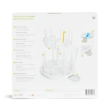 Munchkin High Capacity Baby Bottle Drying Rack White