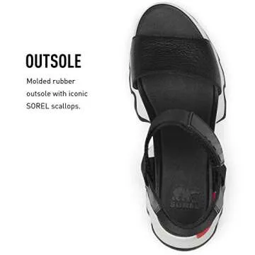 Sorel Women's Kinetic Sandals - Black - Size 8