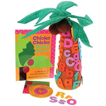 Constructive Playthings Chicka Chicka Boom Boom Childrens Book & Audiobook CD, Includes Alphabet and...