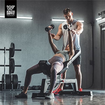 WF Athletic Supply Black Neoprene Dumbbells for Home Workouts