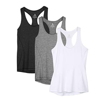 icyzone Workout Tank Tops for Women - Racerback Athletic Yoga Tops, Running Exercise Gym Shirts(Pack...