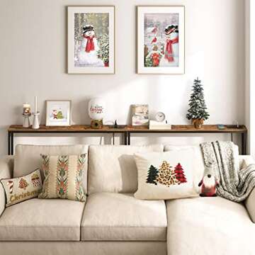 HOOBRO 47.2" Skinny Console Table with Power Outlets and USB Ports, Table with Charging Station, Nar...