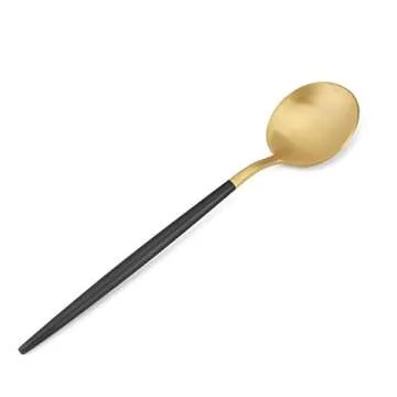 Bysta Matte Gold Silverware Set | Elegant 5-Piece Flatware Set