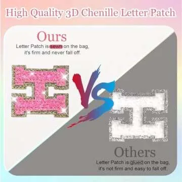 Personalized Glitter Letter Makeup Bag for Women & Girls